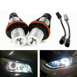 1쌍 8000K 화이트 LED 엔젤 아이 마커 헤일로 전구 램프 BMW E39 E60 E87 X3