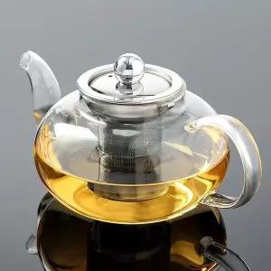[셀러에이드]내열유리 400ml 차포트 투명 주전자 티포트 티팟
