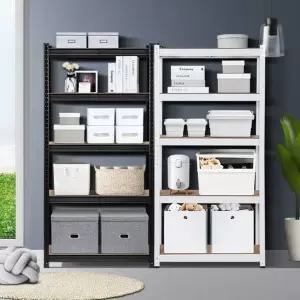 5단 750x300x1500 철제 선반 장수납 팬트리 다용도 4단 랙 사다리 실 벽 폭좁은