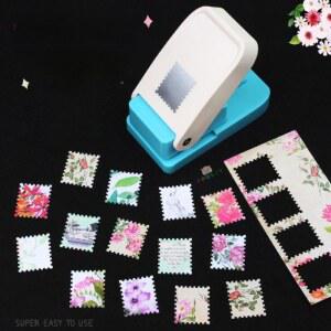 우표펀치 우표펀칭기 소형 티켓 8CM 우편 직경 스탬프 데콥 매화 접착 8CM