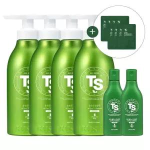 [티에스] 올뉴 TS 샴푸 500g 4개 + TS 골드플러스 샴푸 100g 2개 + 저스트 TS 샴푸 샤쉐 6g 8개