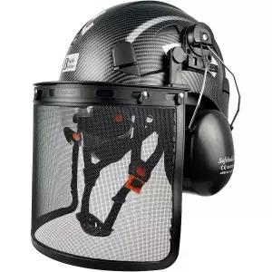 산림 안전 헬멧내장형 바이저 메시 페이스 쉴드 귀마개 포함 4in1 체인소 헬멧 2697349