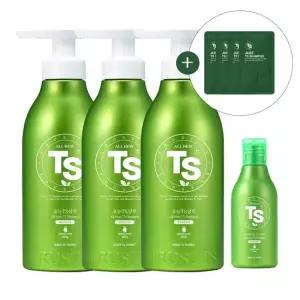 [티에스] 올뉴 TS 샴푸 500g 3개 + 프리미엄 TS 샴푸 100g 1개 + 저스트 TS 샴푸 샤쉐 6g 4개