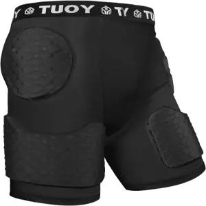 남성용 패딩 풋볼 거들 압축 반바지 보호대 야구 라크로스용 5패드 허벅지 엉덩이 보호 바지