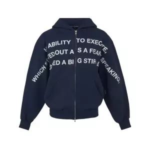 매장정품 ESC STUDIO (RESTOCK item)lettering hoodie zip-up(navy)