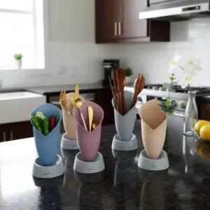 컬러 수저통 주방인테리어 싱크대정리 주방용품