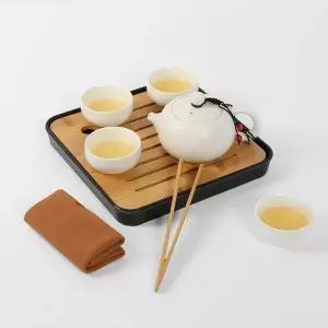 [콩심팥심]티앤차 휴대용 다관 찻잔 세트 여행용 다도 세트 다배 차반 다관