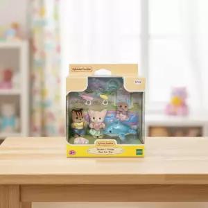 실바니안 패밀리 단짝 아기친구들의 돌고래 물놀이 미니어처 피규어 소품 모형 동물 인형
