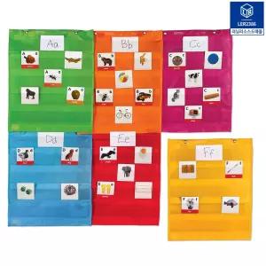 러닝리소스 레인보우 자석 포켓차트 영어학습 챠트 벽면 교사용 마그네틱 (6개 1세트)