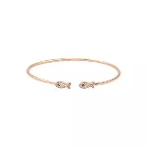 [레쿠]14k 랩다이아몬드 럭키 붕어빵 팔찌