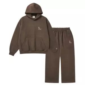 매장정품 더 드리머 세트 중량담요 후드 셋업 코코아 브라운