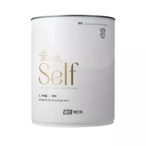 숲으로 셀프벽지페인트 친환경 도배 실크 벽지에바르는 페인트 에그쉘광 백색 0.9L