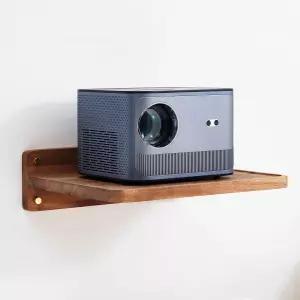 월 마운트용 SARUFO 아카시아 우드 프로젝터 선반 라우터 모뎀 케이블 박스용 14.2인치 x 11인치 플로팅 및