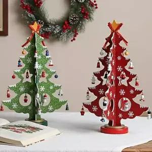 히키스 MUX004Z0 크리스마스 장식 인테리어 소품 목각 반짝이 홈데코 트리 36cm 대형