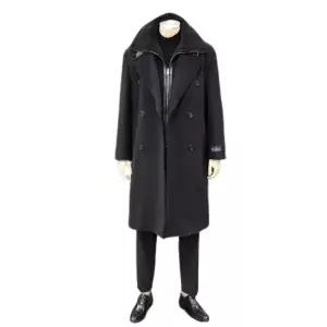 [롯데백화점]레노마 F/W 블랙 빅카라 터틀넥 무스탕 믹스 투웨이 롱 더블 코트 RPLMBH67A