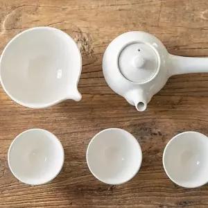 다기잔 미색 이천도자기 전통찻잔 다도 3인 다기세트 다기잔