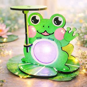 봄만들기 개구리 스탠딩 무드등 탁상 조명 장식 키트 / 인테리어 소품 DIY 놀이 체험 활동