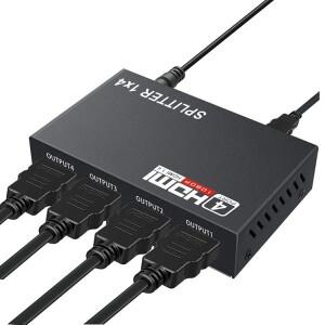 1x4 HDMI 분배기 1 in 4 out 비디오 풀 HD 1080P 중복 화면 모니터 PC PS3/4 HDTV 프로젝터 용 스위치