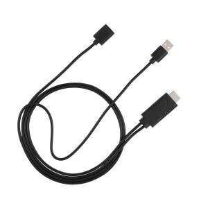 2in 1 USB to HDMI 어댑터 1080P 암수 HDTV 케이블 아이폰 호환 안드로이드 TV 프로젝터 홈 오피스 프레젠
