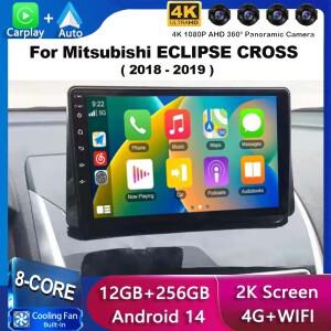 미쓰비시 이클립스 크로스 2018용 안드로이드 15 카플레이 오토 카오디오 스테레오 멀티미디어 비디오 플레