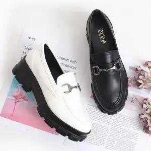 키높이 워커 단화 경량 은색 장식 스트릿 통굽 구두 WB850B5