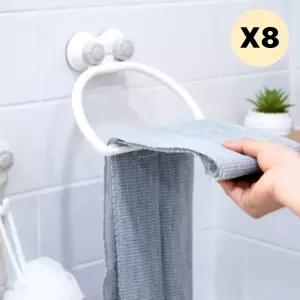 창신리빙 수건걸이 원형 다용도 화장실 걸이대 8P