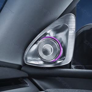 최신 4D 회전 트위터 LED 무드등 스피커 (테슬라 모델 Y/3/하 차량용 액세서리)