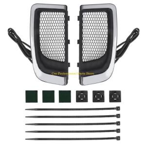 R53d 2PCS 바이크 오토바이 수정 된 페어링 하단 그릴 LED 회전 신호  광