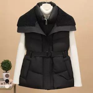 [카라] KARRA (77까지)와이드카라패딩베스트+벨트SET_A5W0830