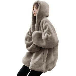 [ ] 보아 재킷 여성 퍼 코트 아우터 겨울뽀글이후드 복슬복슬 방한 따뜻한 가을겨울