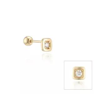 [롯데백화점]로이드 [GB] 스퀘어 포인트 베젤 10K GOLD 피어싱 LPFP1032G