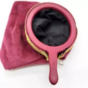 섬리카 매직 1 PCS 손바닥 크기의 소품 교체 가방 마법 트릭을 위해 등장하거나 사라집니다(와인 레드 미니