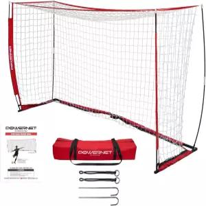 뒷마당용 파워넷 축구 골 3Mx2M / 12X6피트 휴대용 네트 스포츠 및 야외 훈련 장비 1골 지퍼 보관 가방
