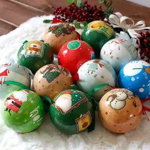 크리스마스 UKM044A3 리본공 장식 트리 꾸미기 소품 걸이장식