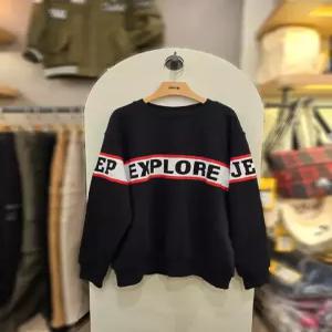 [지프키즈] 지프키즈 EXPLORE 라인배색 맨투맨 KP3TSU865 블랙