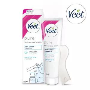 VEET 비트 언더암 제모크림 100g 6개 겨드랑이전용 돔타입 민감성 피부용 제모제
