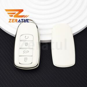 Chery 호환 Tiggo 8 Pro 8plus  5 소프트 TPU 자동차 키 케이스 4 버튼 원격 제어 보호 커버 체인 액세서리