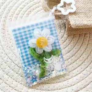 데이지 모루 미니 투명 파우치 키링 DIY키트 체험