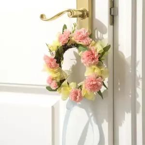 핑크 카네이션 리본 리스 DIY키트 체험 어버이날 스승의날