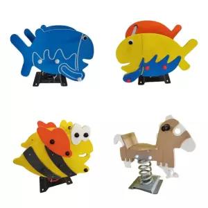 시소 흔들말 회색 의자 스프링 목마 흔들의자 놀이터 기구