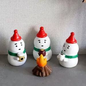 미니 BHI613W0 눈사람 닥불 장식품 크리스마스 집꾸미기 소품