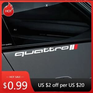 2025 2PCS는 아우디 호환 차량용 꽃 스티커 콰트로 스포츠 로고 자동차 용품 제너럴 모터스 부품