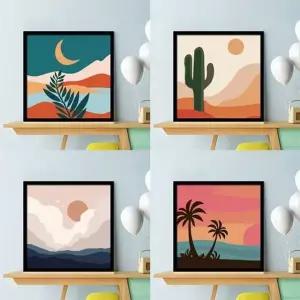 명화 VFT580E9 세트 유화 페인팅 색칠 그리기 캔버스 DIY 명화