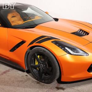 Chevrolet Corvette C7 2014-2019 용 듀얼 스포츠 레이싱 사이드 펜더 데칼 자동차 장식 스티커 액세서리