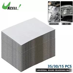 단열재 Uxcell 352515개 셀프 접착식 방음 매트 차량용 밴 알루미늄 호일 폼 차량 열 차단재
