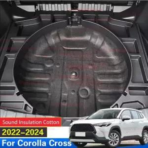 단열재 Toyota Corolla Cross 2022-2024 스세트 타이어 박스 방음 코튼 트렁크 단열 폼 불꽃 소음