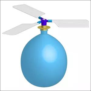 풍선 헬리콥터 만들기 (고급형 2세트) 삼엽 프로펠러 회전 헬기 비행기 풍력 장난감 DIY