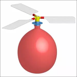 풍선 헬리콥터 만들기 삼엽 프로펠러 장난감 핼리콥터 풍선헬기 비행기 풍력 회전 (3개)