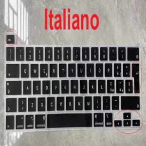 MacBook Pro 13 M2 2023 M1 A2338 A2289 A2251 & 16 2019용 이탈리아어 프랑스어 키보드 커버