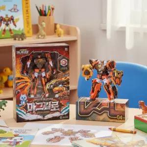 미니특공대 마그킬로 변신로봇 최강공룡 로봇 다이노 로보트 용암의 전사 렉스카이저 합체